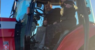 el “Tractorazo” y visita industrias “Voy a frenar a todos los que le quieran poner el pie encima al campo”